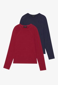 2 PACK - Hosszú ujjú felső - bordeaux,off-white