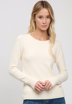 INFLUENCER, INFLUENCER PULLOVER CREW-NECK LINE PULL MID-THICK - Jersey de punto - ivory