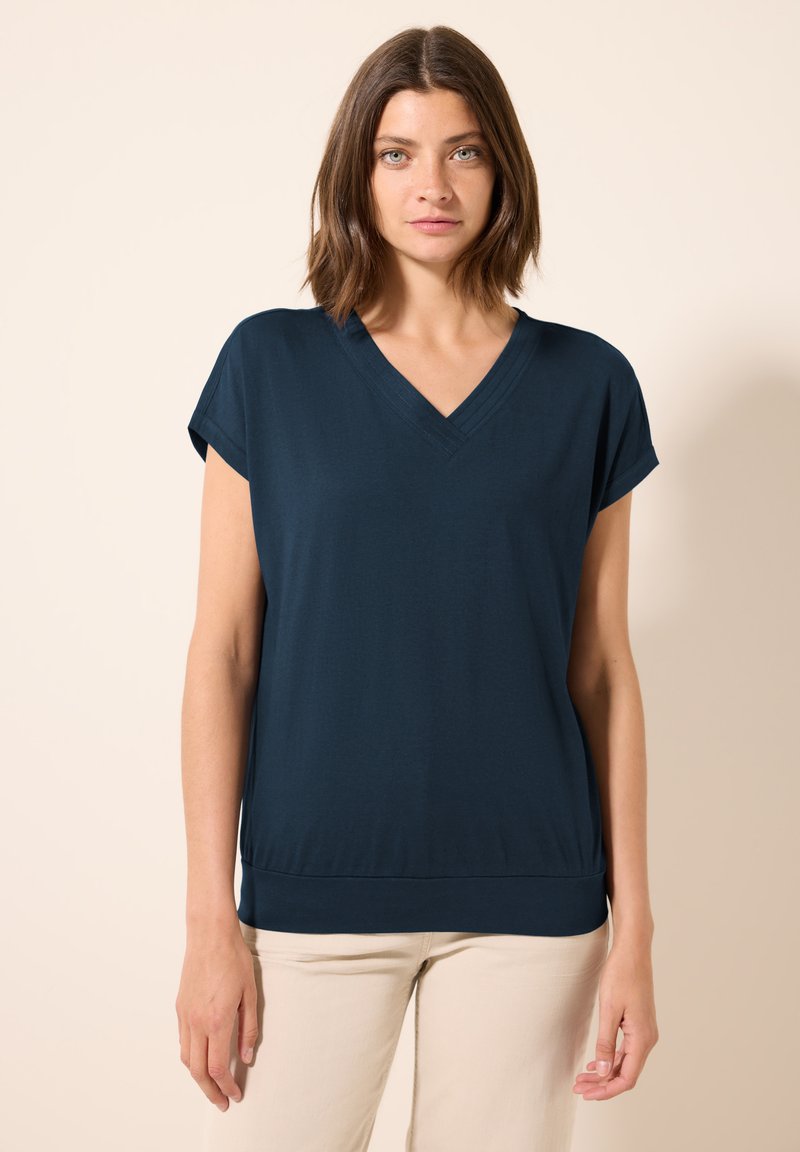 Cecil V-NECK - Jednoduché tričko - blau