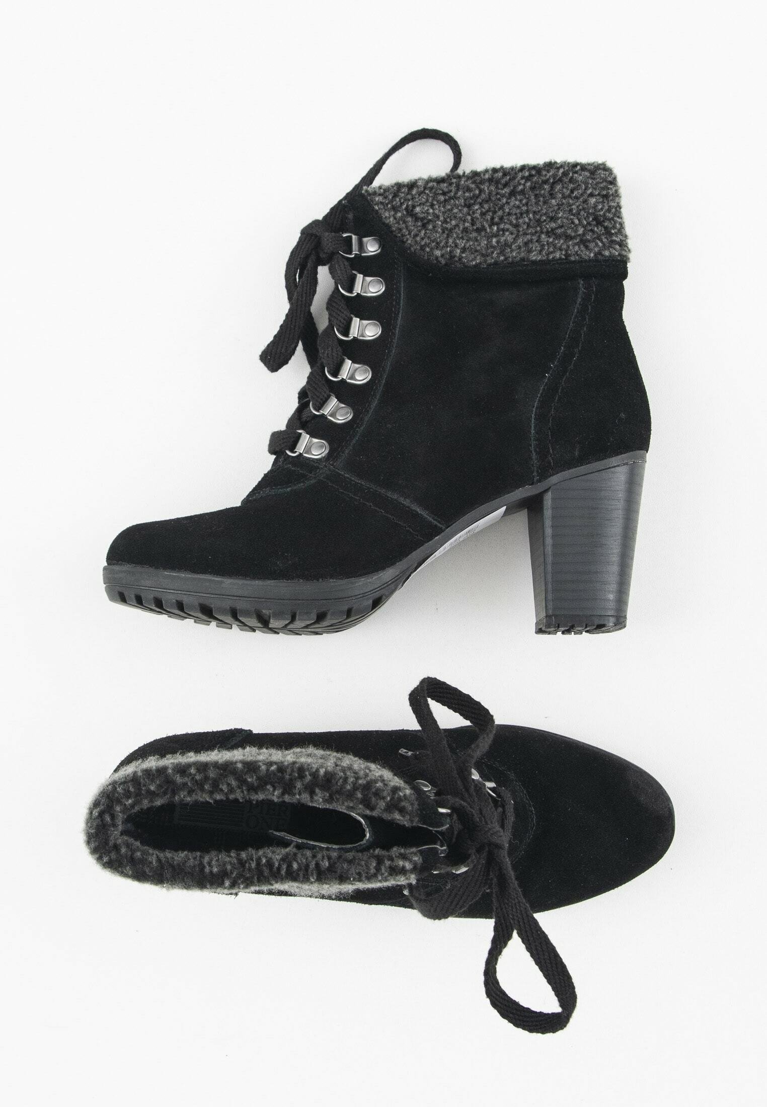 Pier One Botines con cordones - black/negro - Zalando.es