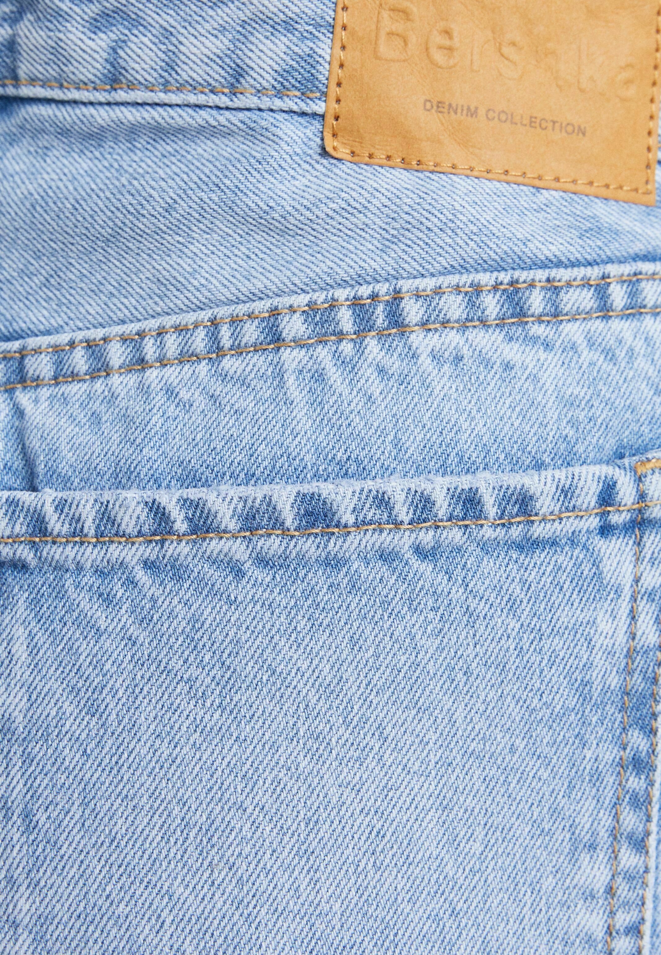 Bershka LOOSE FIT STRAIGHT - Straight leg jeans - light blue denim/light-blue  denim - Zalando.de