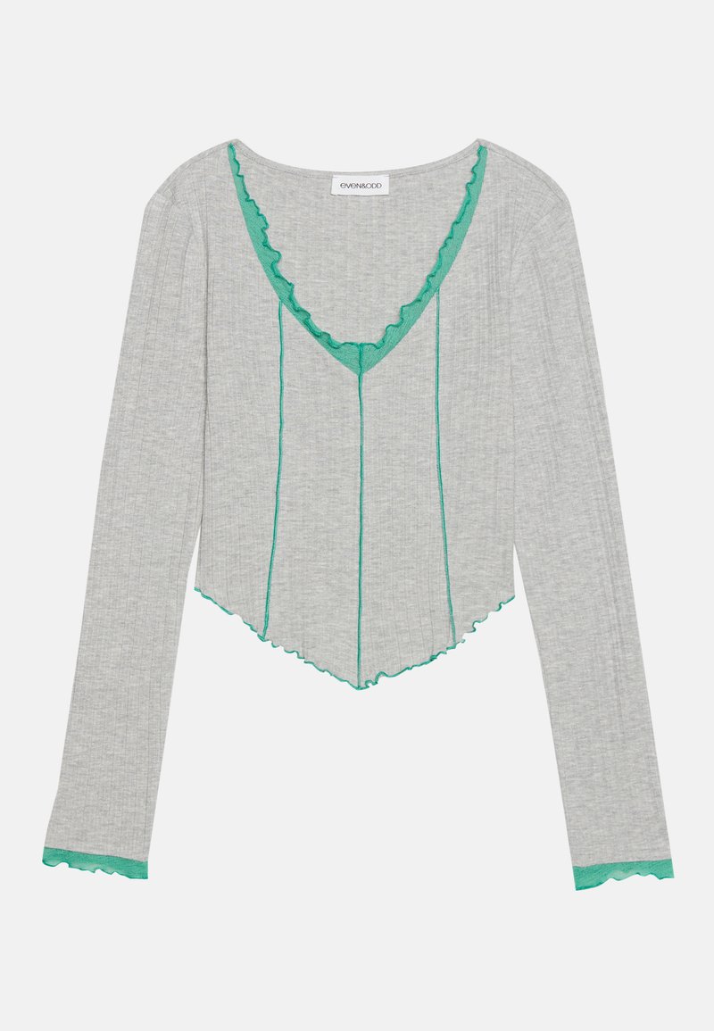 Even&Odd Longsleeve lichtgrijs gemêleerd