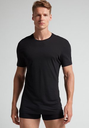 RUNDHALSAUSSCHNITT - Unterhemd/-shirt - grigio scuro mel.