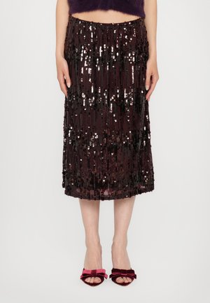 JAINO - A-line skjørt - dark plum perfect