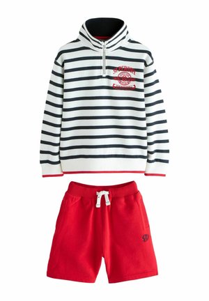 REGULAR FIT - STRIPE HALF ZIP SET  - Tracksuit bottoms - red blue