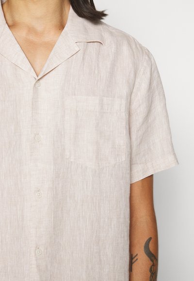 J.LINDEBERG MELANGE REG SHIRT - Shirt - safari beige