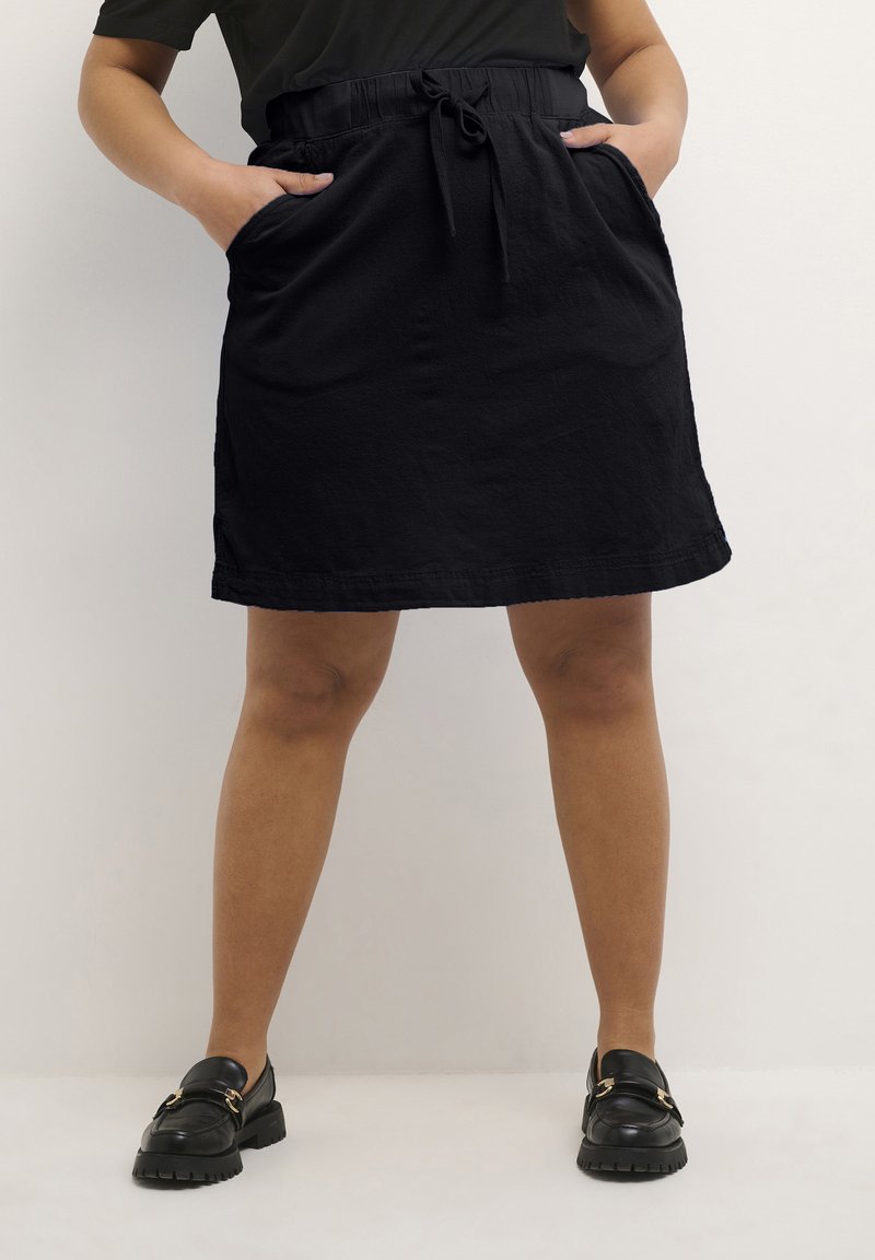 Damen Jeansröcke | Kaffe Curve A-Linien-Rockblack deep/schwarz meliert - ZF26235 Damen Jeansröcke | Kaffe Curve A-Linien-Rockblack deep/schwarz meliert - ZF26235