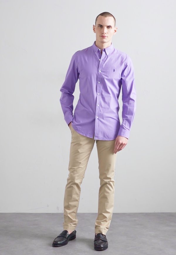 SLIM FIT STRETCH POPLIN SHIRT  - Shirt - aix lavender3
