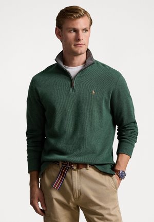 Polo Ralph Lauren ESTATE-RIB QUARTER-ZIP PULLOVER - Pulover - scotch pine heather/barclay