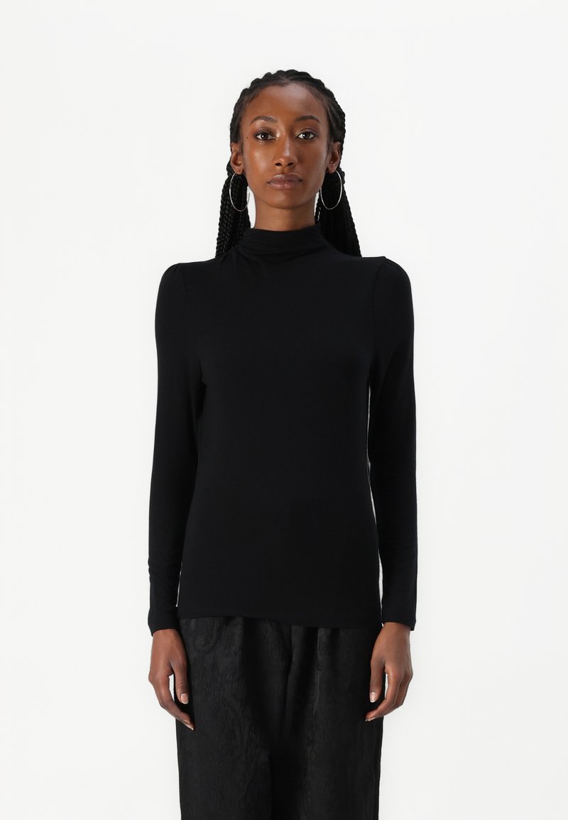 Selected Femme SLFMANJA DRAPEY - Longsleeve - black