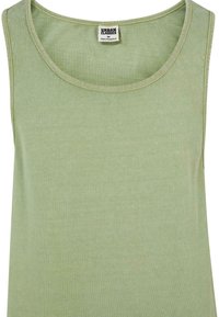 Hele roheline tank top puuvillast, millel on ümmargune kaelus ja ilma nähtavate mustrite või aktsentideta. Sildi peal on kirjas "URBAN CLASSICS."