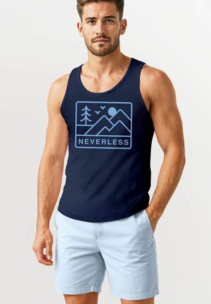 OUTDOOR DESIGN MINIMALISMUS BERGE - Top - navy hellblau