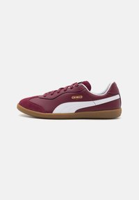 Puma - KING 21 IT - Iekštelpu futbola apavi - burgundy/white Miniatūras attēls 1