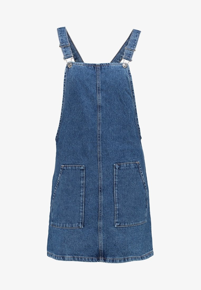 topshop denim overall dress Topshop carpenter denim mini overalls dress in mid blue