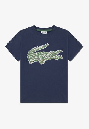 Lacoste MULTI CROCO TEE - T-shirt imprimé - marine