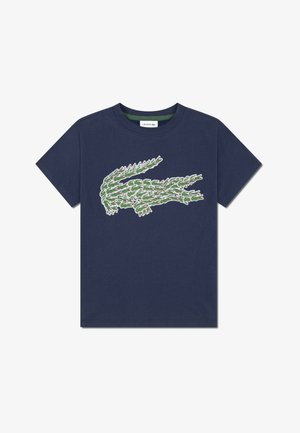 Lacoste MULTI CROCO TEE - T-shirts med print - marine