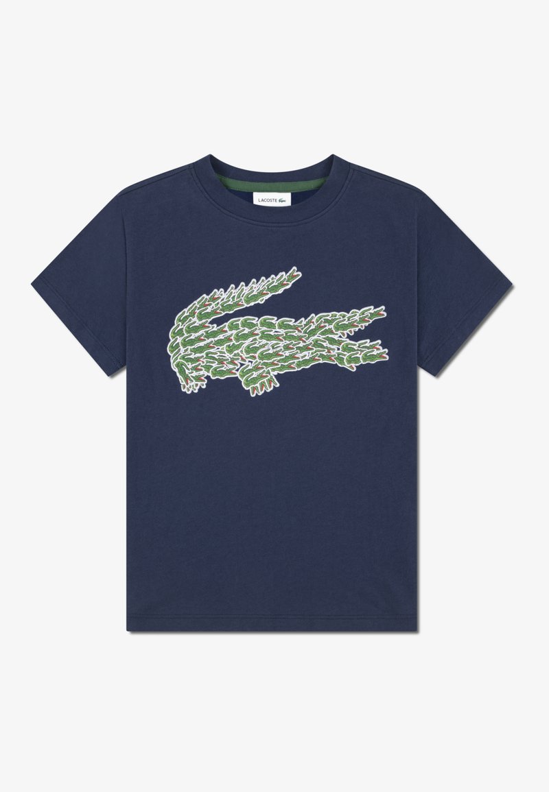 Lacoste MULTI CROCO TEE - Tričko s potlačou - marine