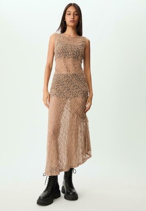 ASYMMETRIC - Maxiklänning - mottled light brown