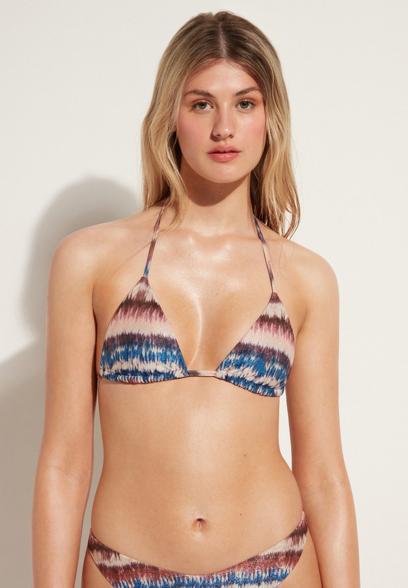 Calzedonia FORMENTERA REMOVABLE PADDING Bikinitop tie dye lamé