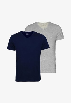 2 PACK - T-shirt basic - navy grey