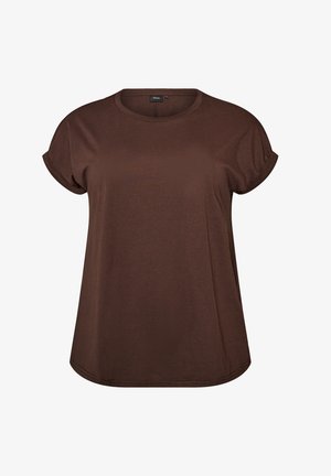 Zizzi, ZIZZI - Βασικό μπλουζάκι - braun