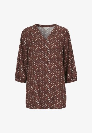 Cellbes of Sweden, PATTERNED TUNIC WITH BUTTONS - Bluse - rust patterned