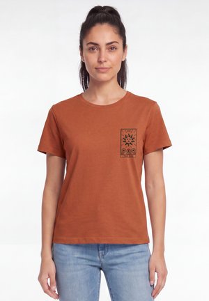 watapparel, TAROT THE SUN - T-Shirt print - heritage brown