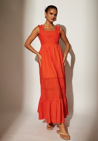 South Beach - BRODERIE TIE PALM MAXI - Maxi dress - orange Thumbnail Image 1