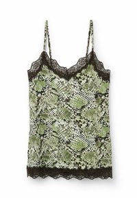 MIT V-AUSSCHNITT - Top - Black