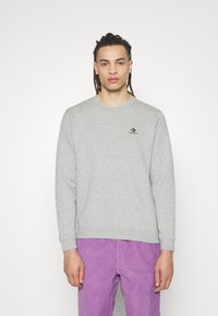 Converse GO TO EMBROIDERED STAR CHEVRON CREW UNISEX - Felpa - vintage grey heather
