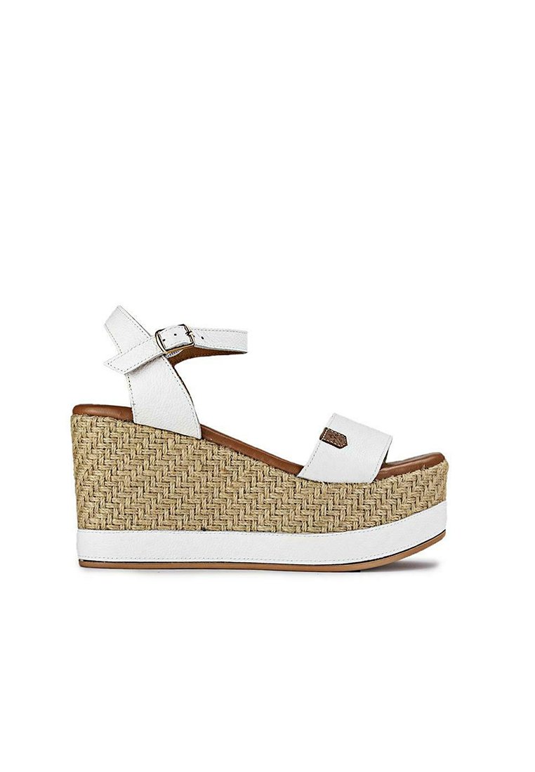POPA Sandalias de cuña - blanco - Zalando.es