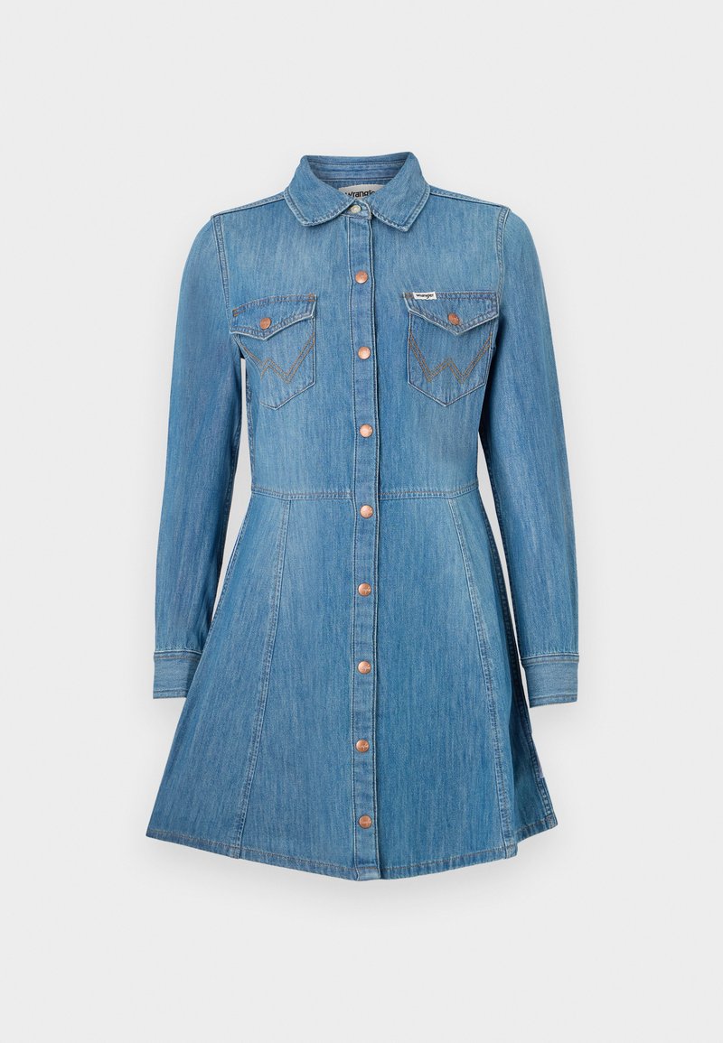 Wrangler Jeansjurken blauw denim/bluedenim
