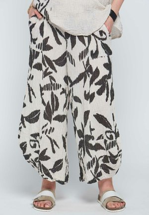 LINEN GAUZE - Pantalones - beige
