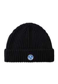 North Sails Beanie In Misto Lana E Cotone | Grigio Melange | Unisex Con Risvolto E Patch Logo