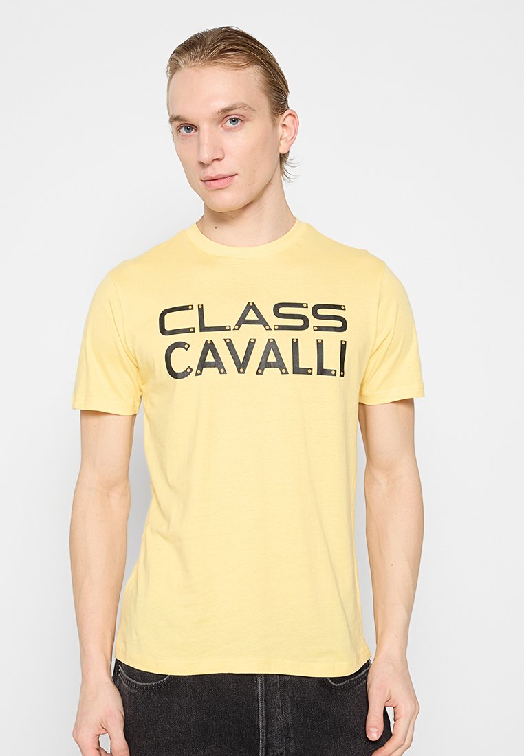 Cavalli Class T-shirt print geel Cavalli Class T-shirt print geel