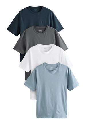 Next 4 PACK REGULAR FIT - Lihtne T-särk - blue navy white steel