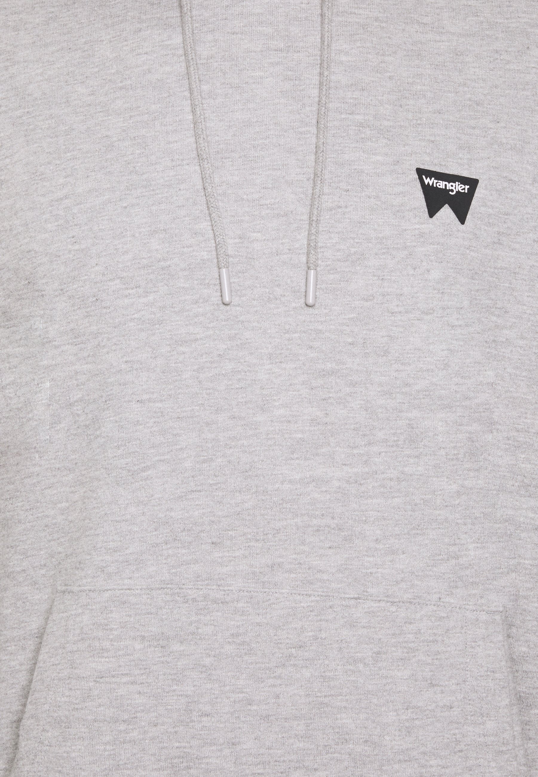 Wrangler LOGO HOODIE Hoodie mid grey mel Zalando.no Wrangler LOGO - Sweatshirt - mid grey melange