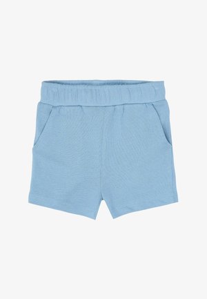 Lyseblå bomuldsshorts med en ribbet talje, to sidelommer og et enkelt design. Blød tekstur med en afslappet pasform.