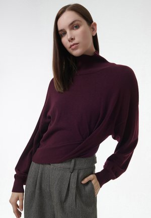 KNOTTED HEM - Pullover - purple