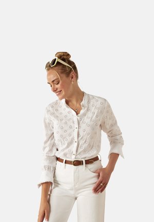Button-down blouse - white eyelet