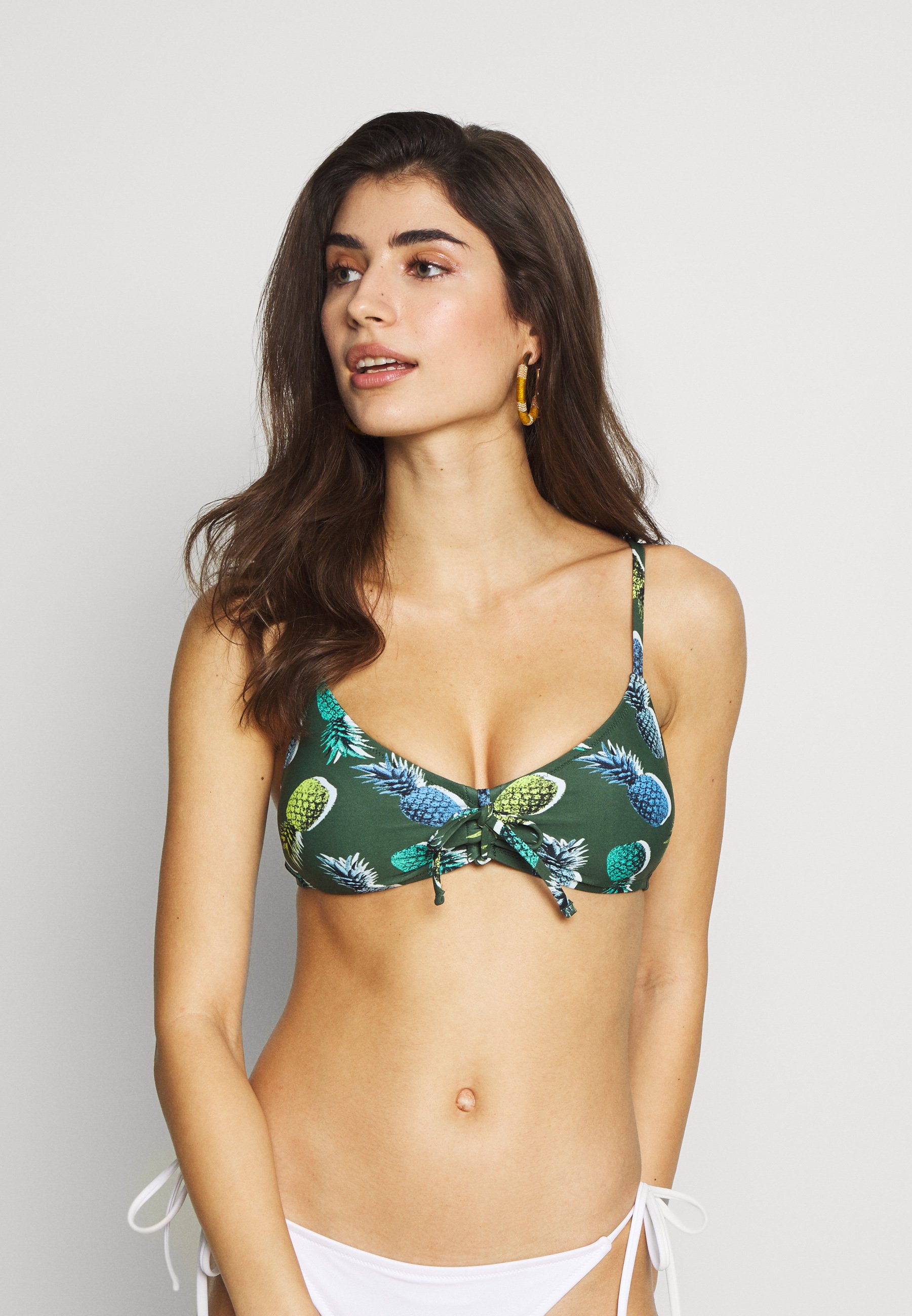 aerie ruched triangle bikini top