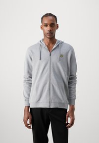 Lyle & Scott ZIP THROUGH HOODIE - Majica s kapuljačom i patentnim zatvaračem - light grey marl