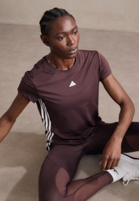 adidas Performance Sportska majica - shadow brown/white