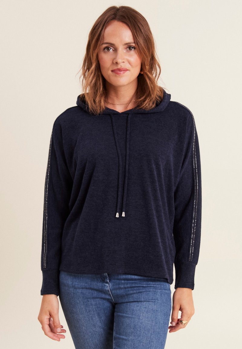 Breal Felpa con cappuccio - bleu marine