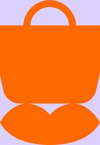 Narandžasta torba za nošenje s zaobljenim vrhom, glatkom teksturom i modernim dizajnom. Ima široke ručke i veliki, otvoren odjeljak.