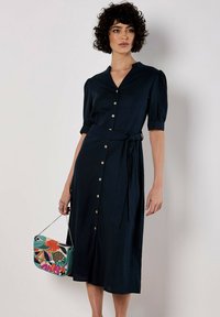 Apricot Blusenkleid - navy
