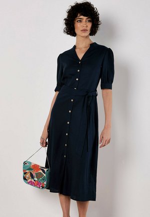 Apricot Blusenkleid - navy
