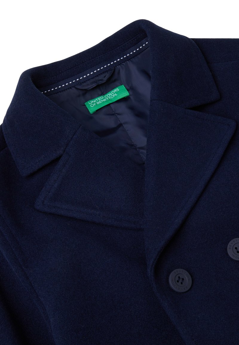 Gefütterter Mantel Benetton Mantel Dunkelblau Benetton Mantel