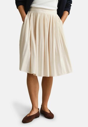 PLEATED - A-lijn rok - creamed white