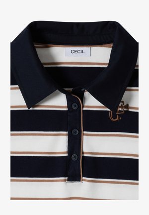 Cecil, LANGARM POLOSHIRT MIT KNÖPFEN - Polo - urban dark blue